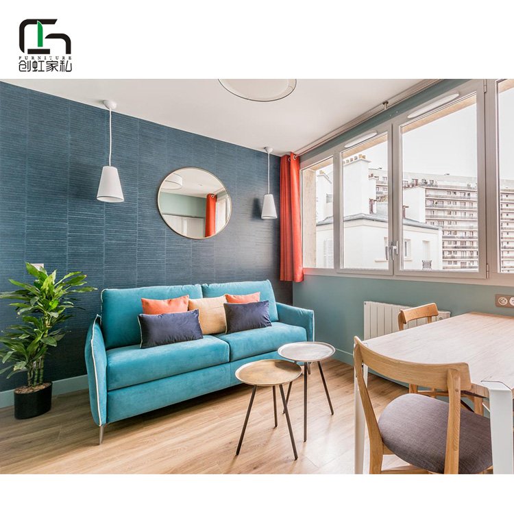 Factory custom hotel furniture couch living room sleeper sofa modern