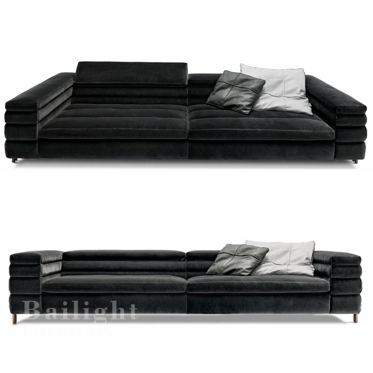 Modern couch living room velvet sofa design