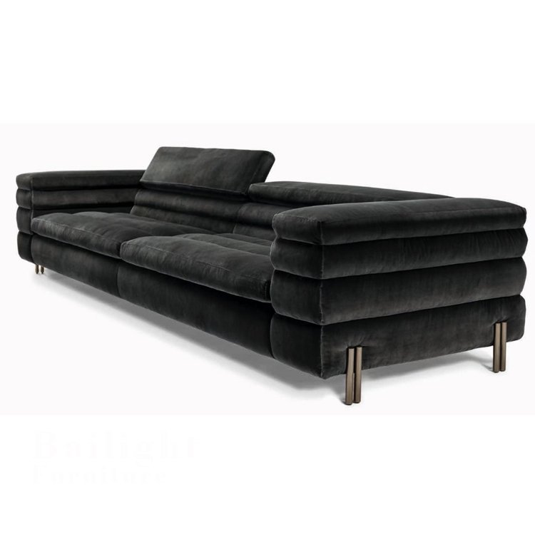 Modern couch living room velvet sofa design
