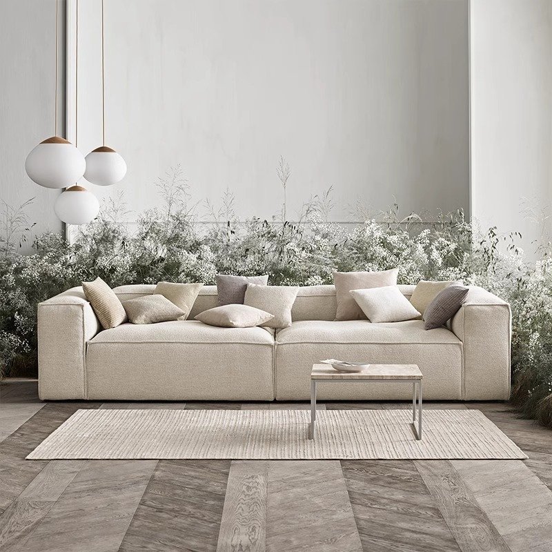 2024 New Design Modern Nordic Living Room Seat Corner Modular Couch Floor Sofa Double Seat Sofa Compressed sofa