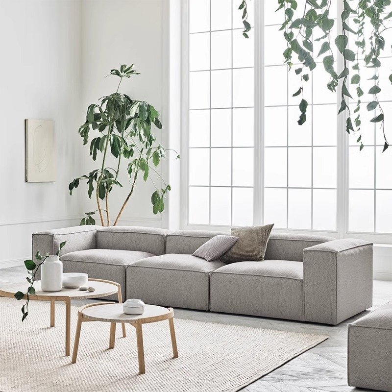 2024 New Design Modern Nordic Living Room Seat Corner Modular Couch Floor Sofa Double Seat Sofa Compressed sofa