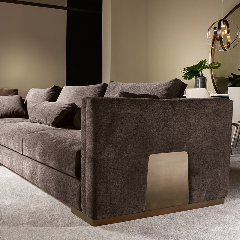 Luxury Modern Three Seat House Furniture Leather Living Room Sofas Set
