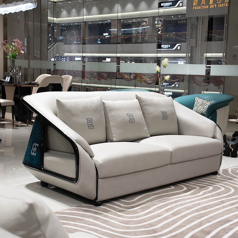 Modern style leather living room sofas light luxury sofas, sectionals couch lounge custom sofa set furniture for home