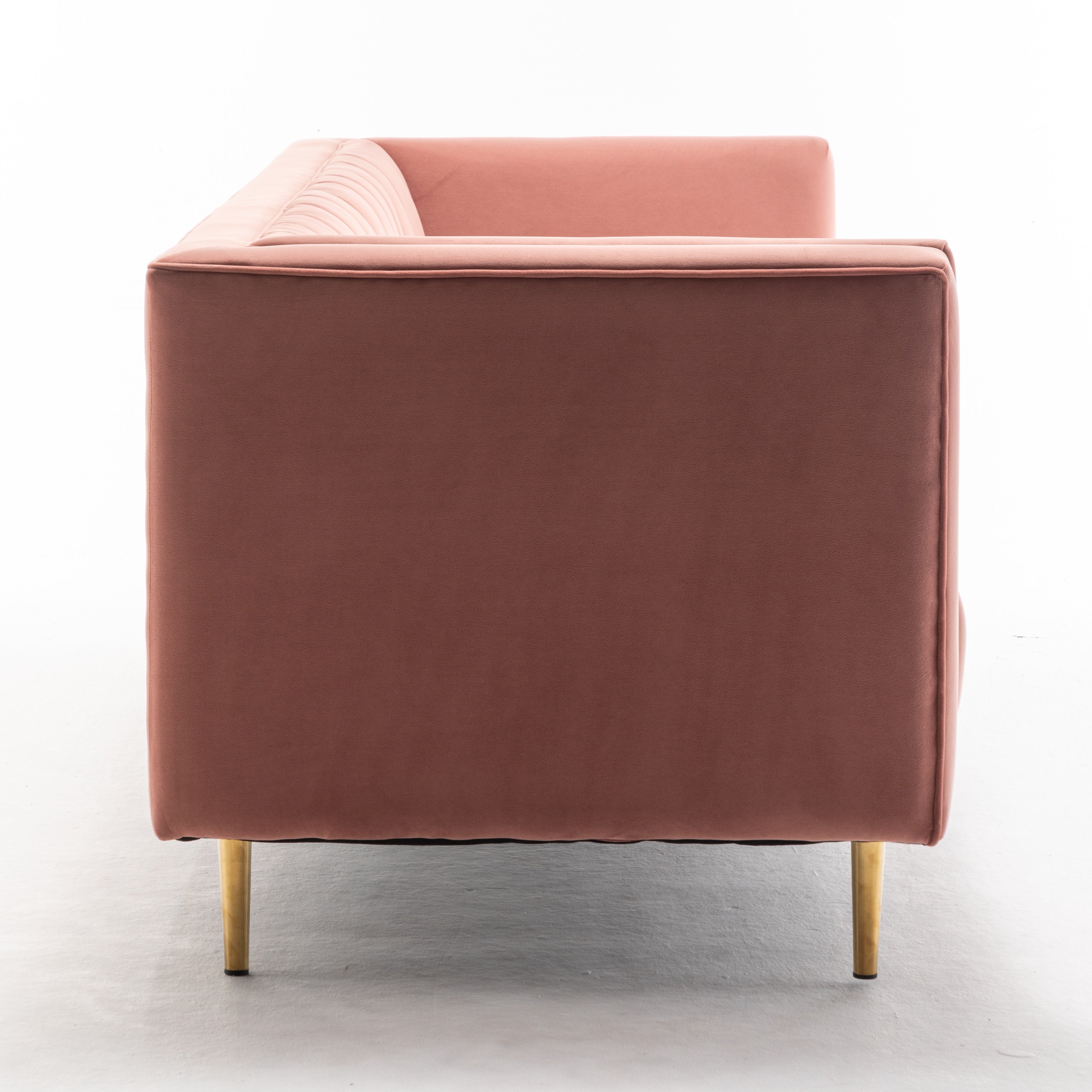 Event Furniture modern wood frame three seats sofa with velvet fabric stainless steel leg wedding sofa for events