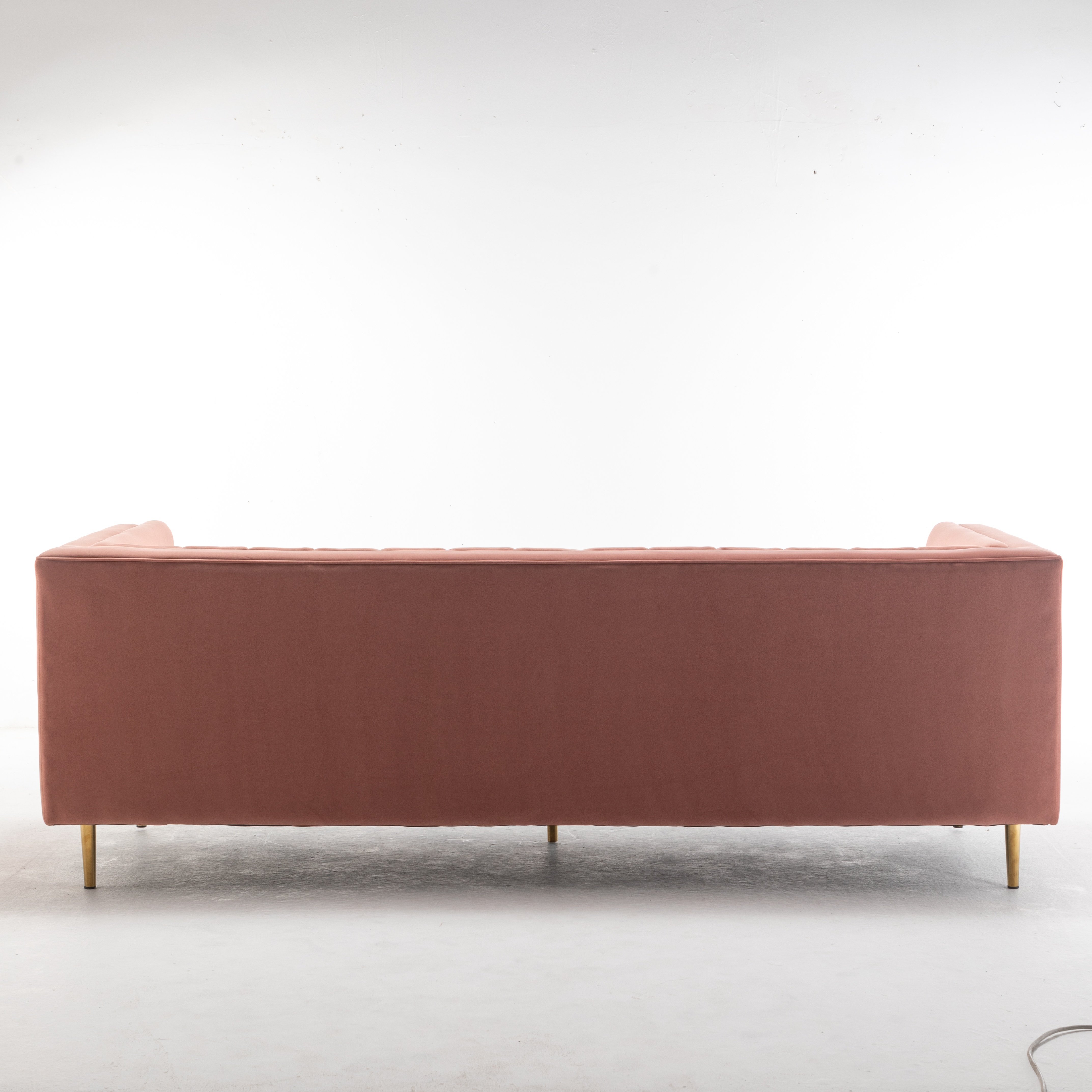 Event Furniture modern wood frame three seats sofa with velvet fabric stainless steel leg wedding sofa for events
