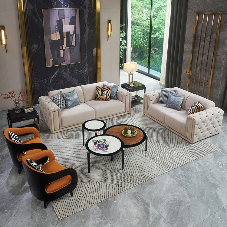 High end contemporary furniture living room sofas design couches modern luxury chesterfield sofa set