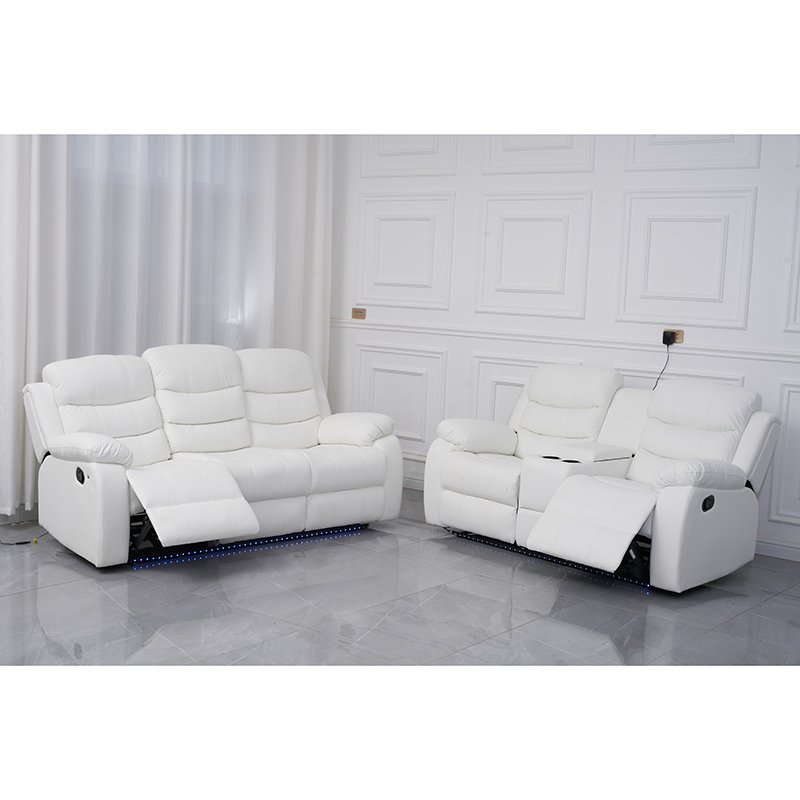Wholesale Price Modern Luxury Leather 3+2+1 Manual Recliner Sectional Sofa Set Furniture Living Room Sofas