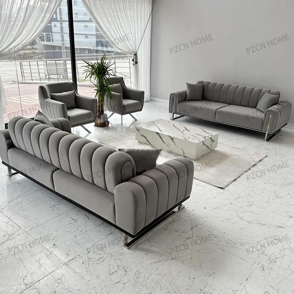 Modern Sofas Bed For Living Room Sofas Set Furniture Velvet Fabric Nordic Luxury Couch Sectional Furniture Living room sofa