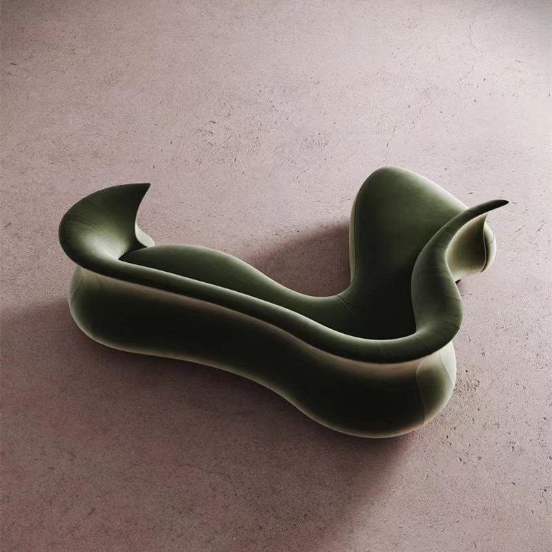 Designer DESIGN MODERN SOFA living room hotel light luxury simple curved special-shaped reception sofa FRP creative chair