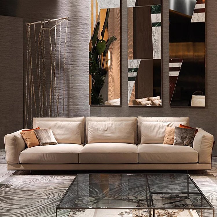 Latest Designs High End Modern Style Sectional Couches Velvet L Shape 7 Seater Sofa Set Luxury Furniture Couch Living Room Sofa