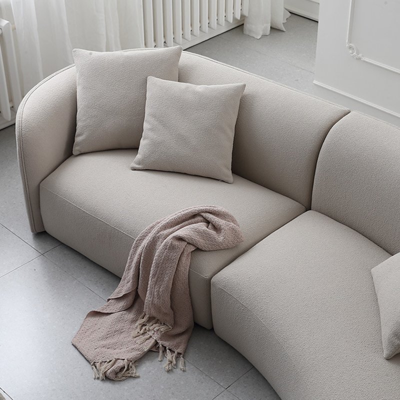 Popular modern velvet corner sofa set designs furniture couch living room curved sofas