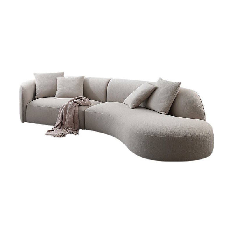 Popular modern velvet corner sofa set designs furniture couch living room curved sofas