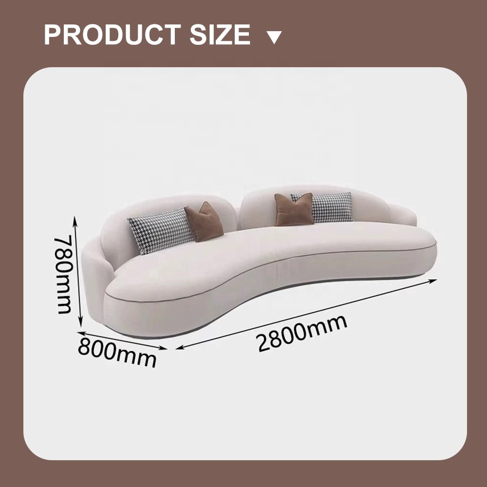 Home Living Room Furniture Sofas Teddy Modernos Round Lounge Nut Circle Bean Curved Sofa Couch White Boucle Modern Sofas