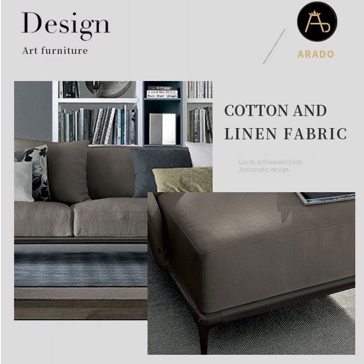 Modern Minimalist Living Room Sofa L Shape Fabric Modular Sectional Sofa Set Furniture