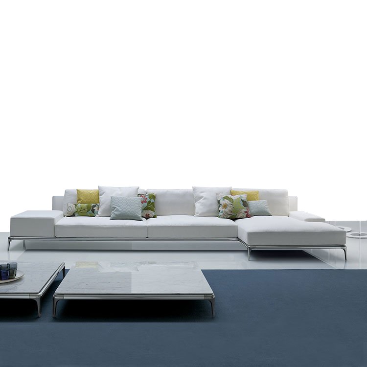 Modern Minimalist Living Room Sofa L Shape Fabric Modular Sectional Sofa Set Furniture
