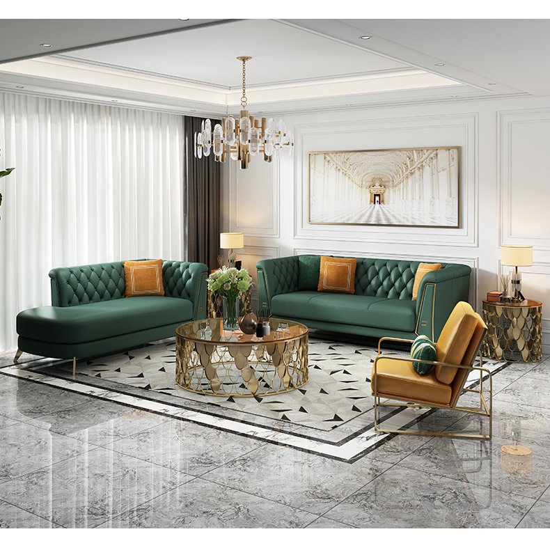 Factory Direct Sales Home Furniture Latest Design Microfiber Leather Light Luxury Leather Couch Set Modular Living Room Sofa