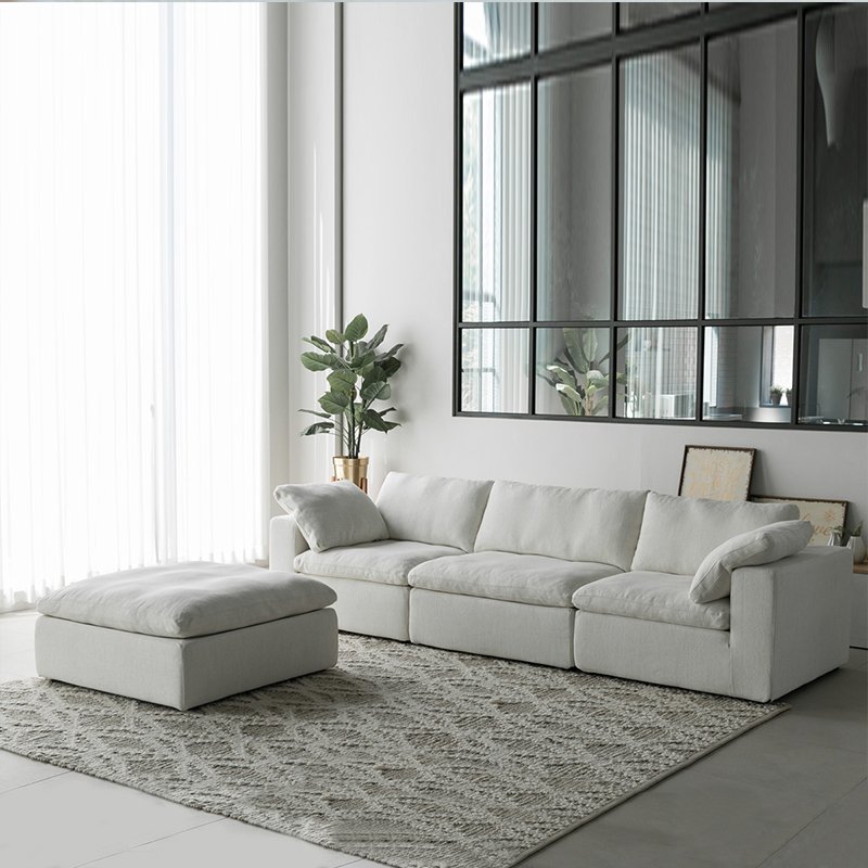 Hot Selling Product Premium Northern European Style New Design Elegant Solid Color Living Room Sofa For Modern Spaces