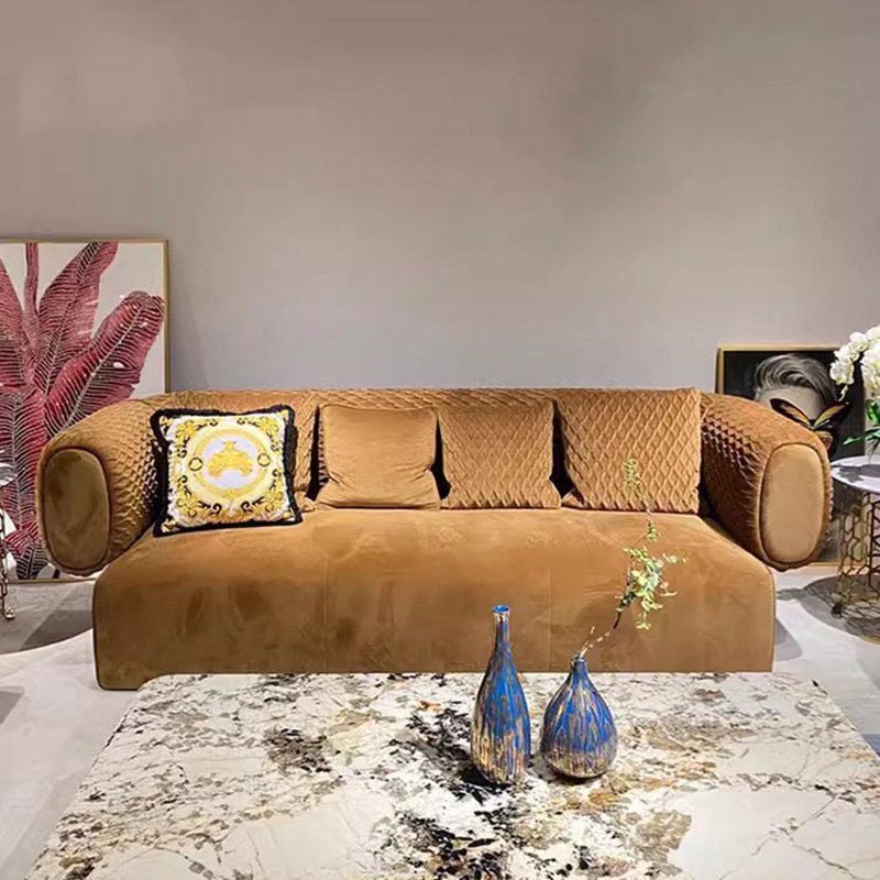 Modern velvet cloth sectional couch for home custom living room 3 seater sofas waiting area couches luxury sofa set furniture