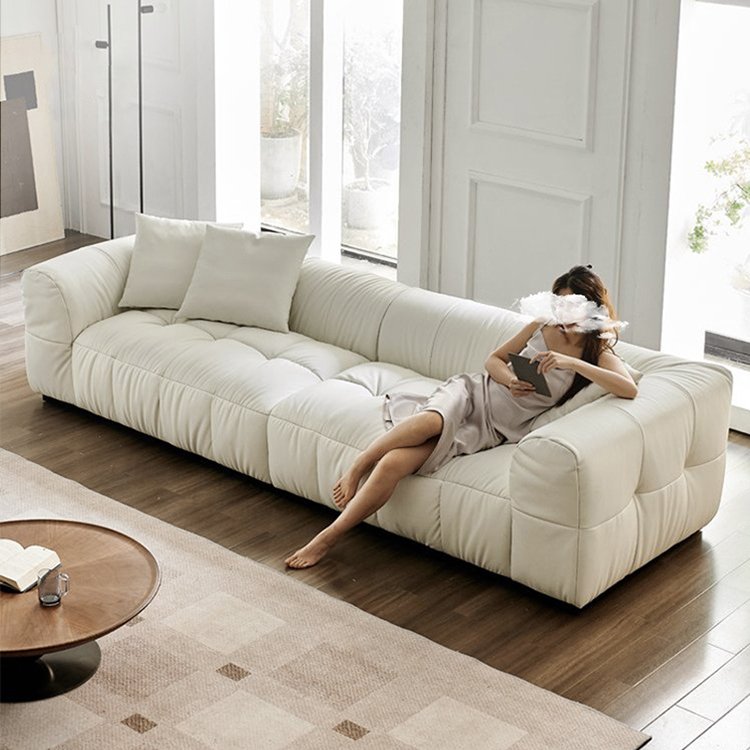 Nordic Furniture Couch Living Room Sofas Corner Modular L Shaped Sectional Sofa 2 Seater Beige Comfort Lazy Fabric Sofa For Home