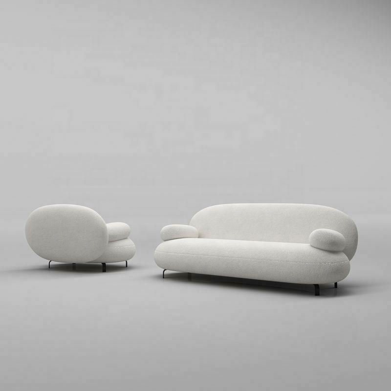 Modern Leisure Velvet Creative Cloth Art Nordic Simple Small Living Room Sofa Chair Furniture Set