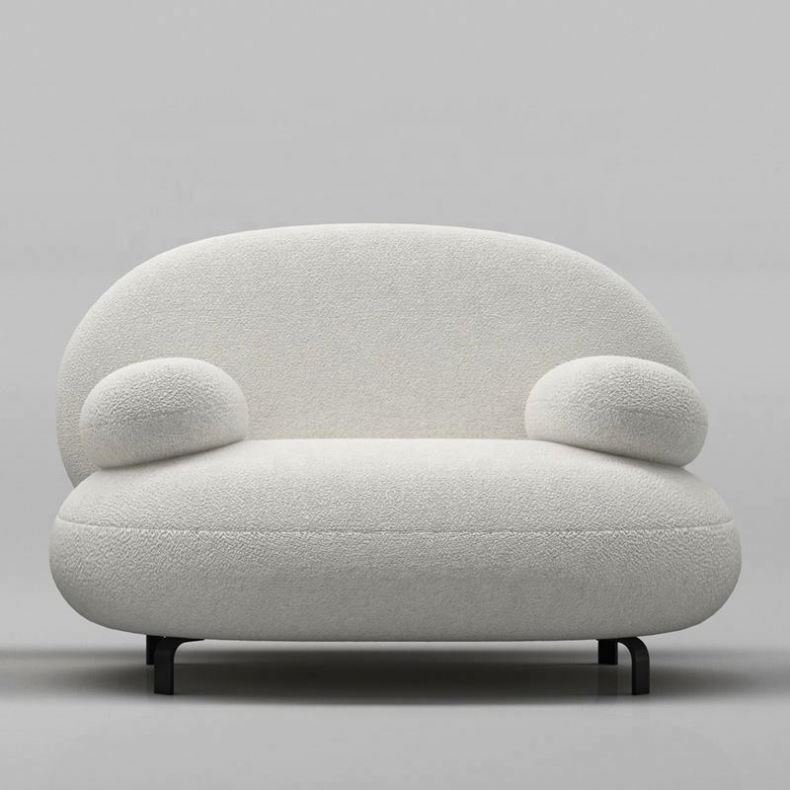 Modern Leisure Velvet Creative Cloth Art Nordic Simple Small Living Room Sofa Chair Furniture Set