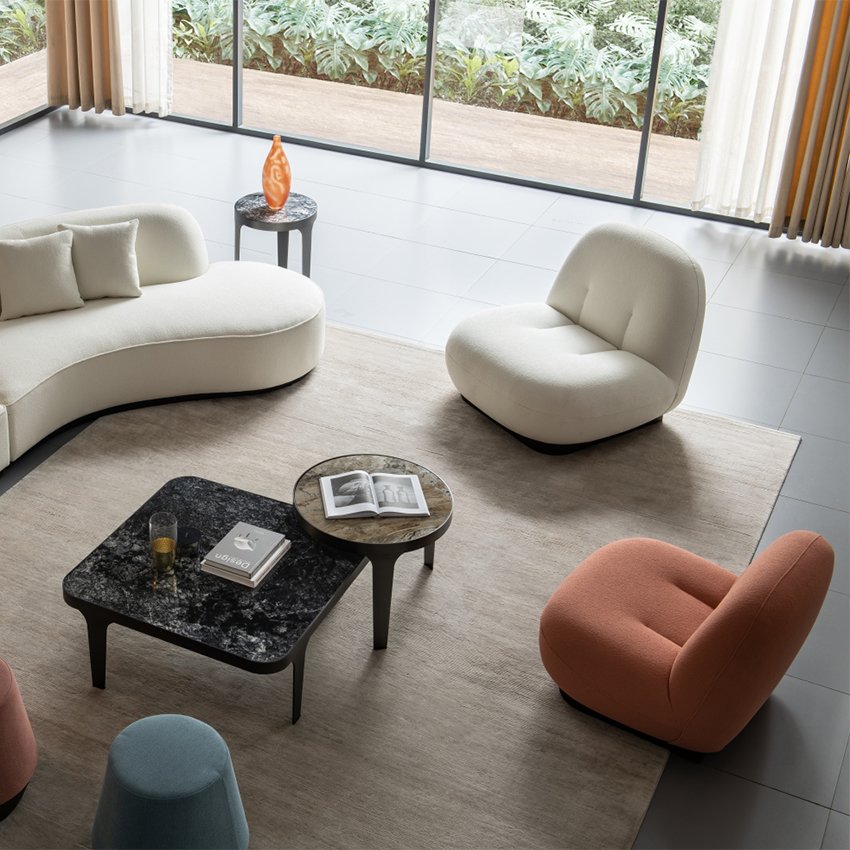 Italian sofa Lazy Floor Sofa Hotel Fabric Sofa Leisure Chair