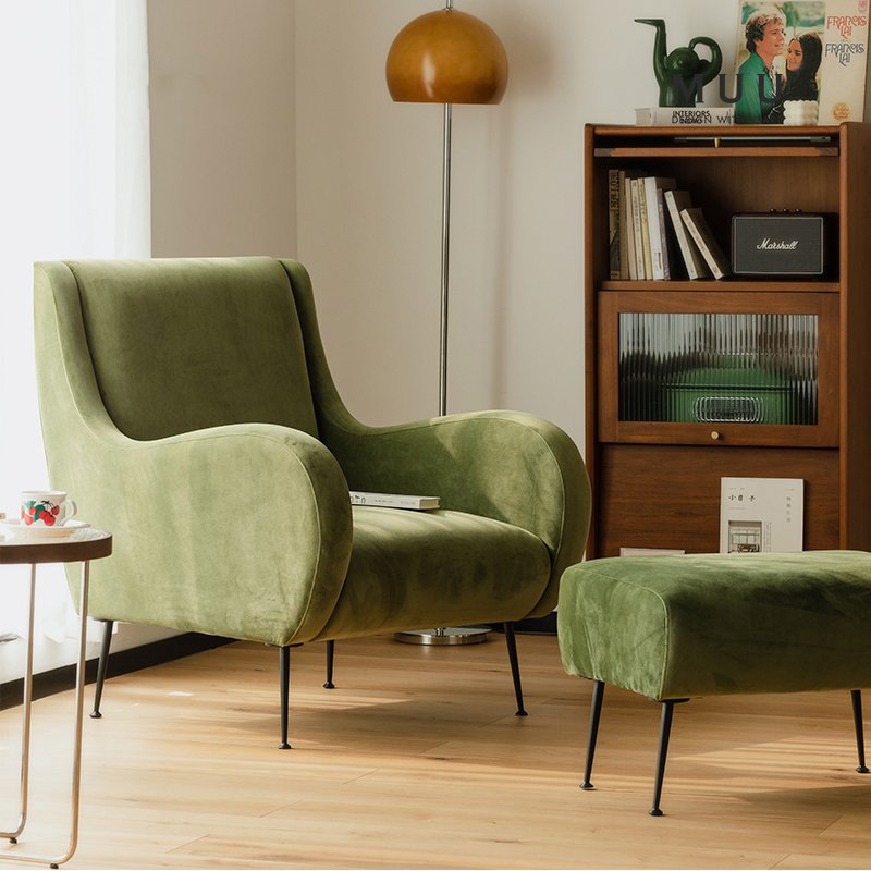 MUU INS style furniture multicolor modern luxury 1 seat velvet sofa couch living room sofas