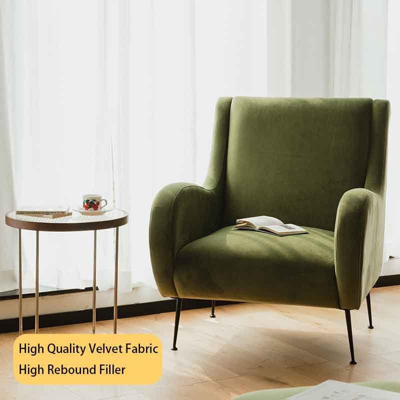 MUU INS style furniture multicolor modern luxury 1 seat velvet sofa couch living room sofas
