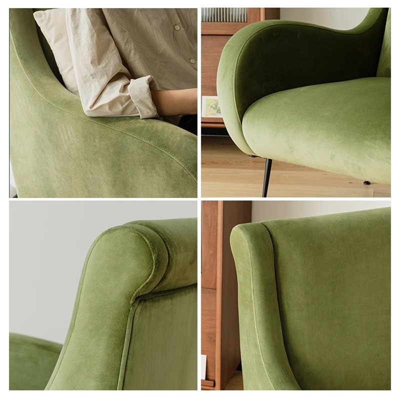 MUU INS style furniture multicolor modern luxury 1 seat velvet sofa couch living room sofas