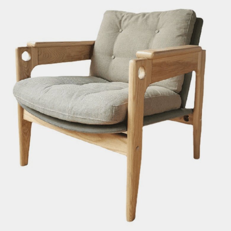High-Quality Modern Single Person Sofa, Living room Sofa, Fashion Contracted Solid Wood Sofa