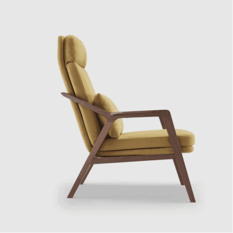High-Quality Modern Single Person Sofa, Living room Sofa, Fashion Contracted Solid Wood Sofa