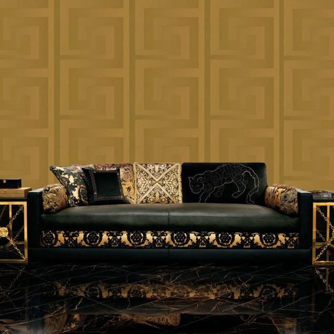Black fabric living room sofas old living room Luxury Sofa modern funiture living room sofa