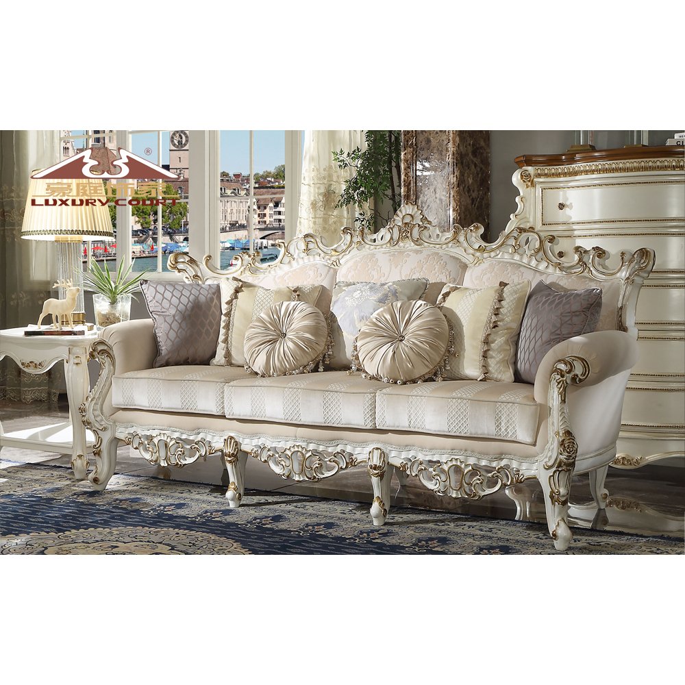 Longhao solid wood long sofa and fabric comfortable cushion home furniture modern elegant design couch living room sofas