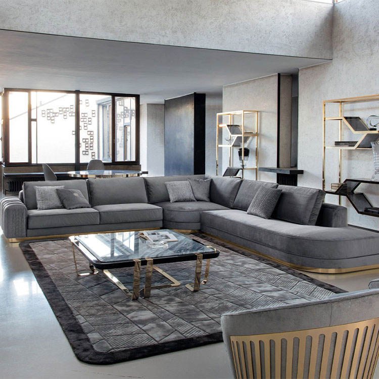 MOONTOP living room lounge luxury light luxury sofa gray italian set leather modern furniture couches luxury living room sofa