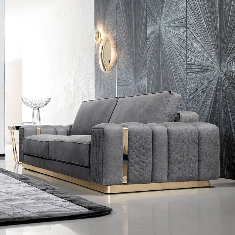 MOONTOP living room lounge luxury light luxury sofa gray italian set leather modern furniture couches luxury living room sofa
