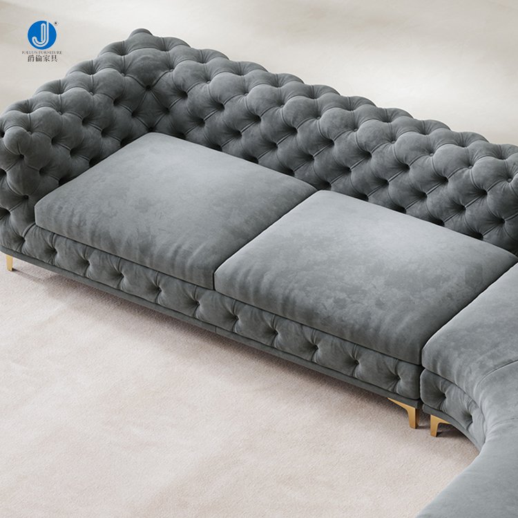 Luxury Classic Style Recliner Couch 3 Corner Sofa Premium Flannel Living Room Sofa