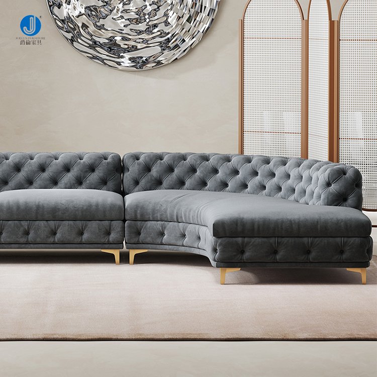 Luxury Classic Style Recliner Couch 3 Corner Sofa Premium Flannel Living Room Sofa