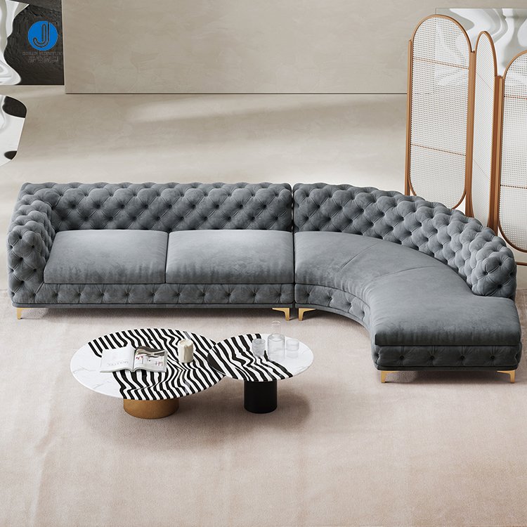 Luxury Classic Style Recliner Couch 3 Corner Sofa Premium Flannel Living Room Sofa