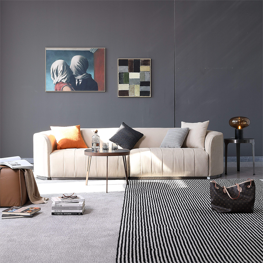 Luxury modern Sofa Set Furniture Customizable PU leather Reconfigurable Deep Seating Couch Frame Living Room Sofa