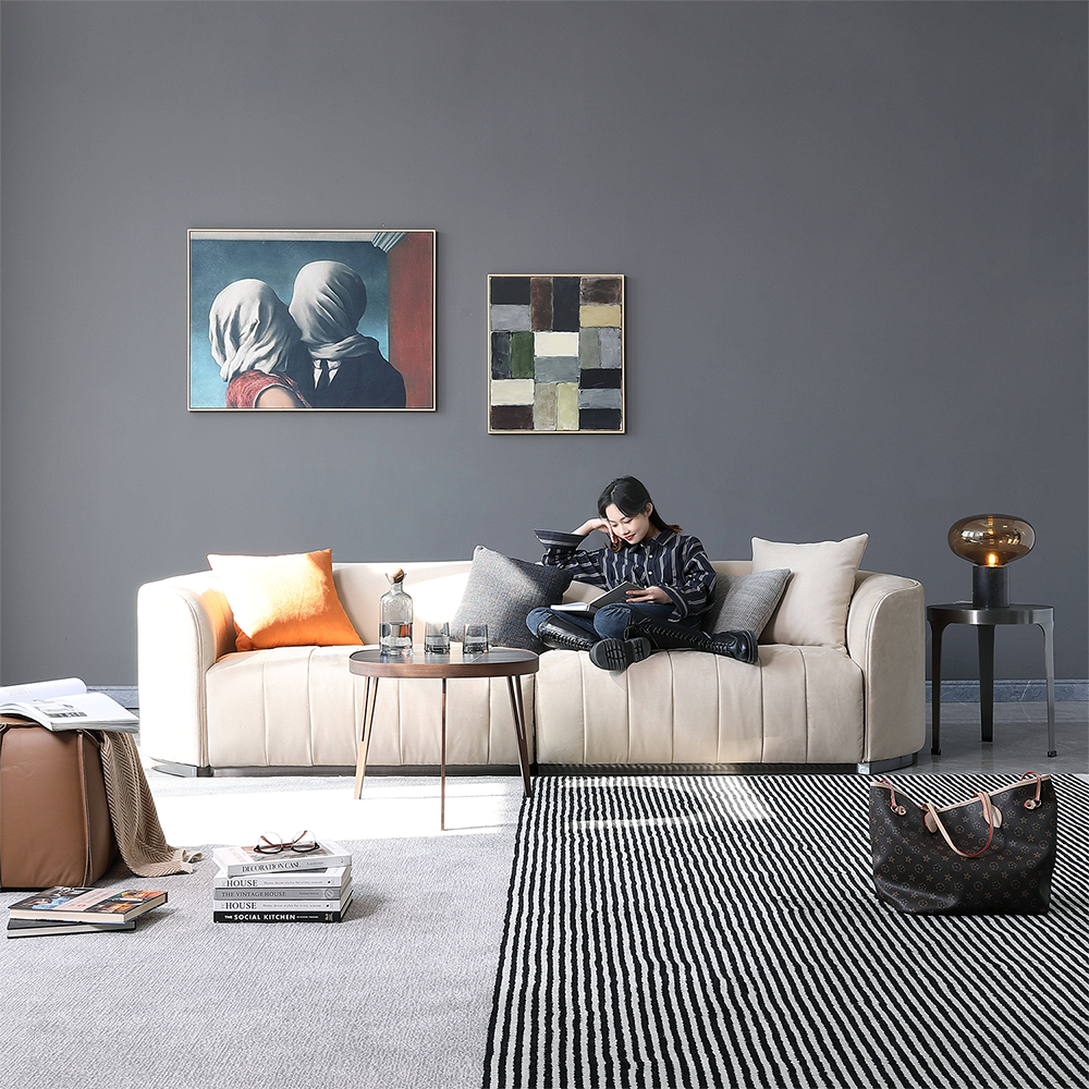 Luxury modern Sofa Set Furniture Customizable PU leather Reconfigurable Deep Seating Couch Frame Living Room Sofa