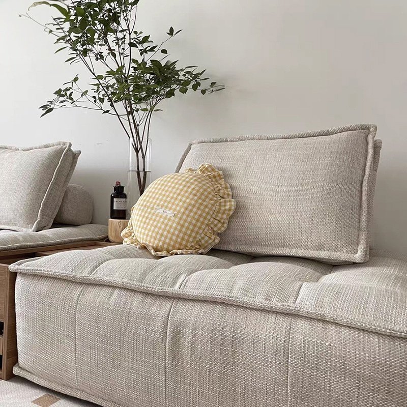 Modern linen cloth hotel room sofa set lounge furniture modular sectional luxury home living room sofas
