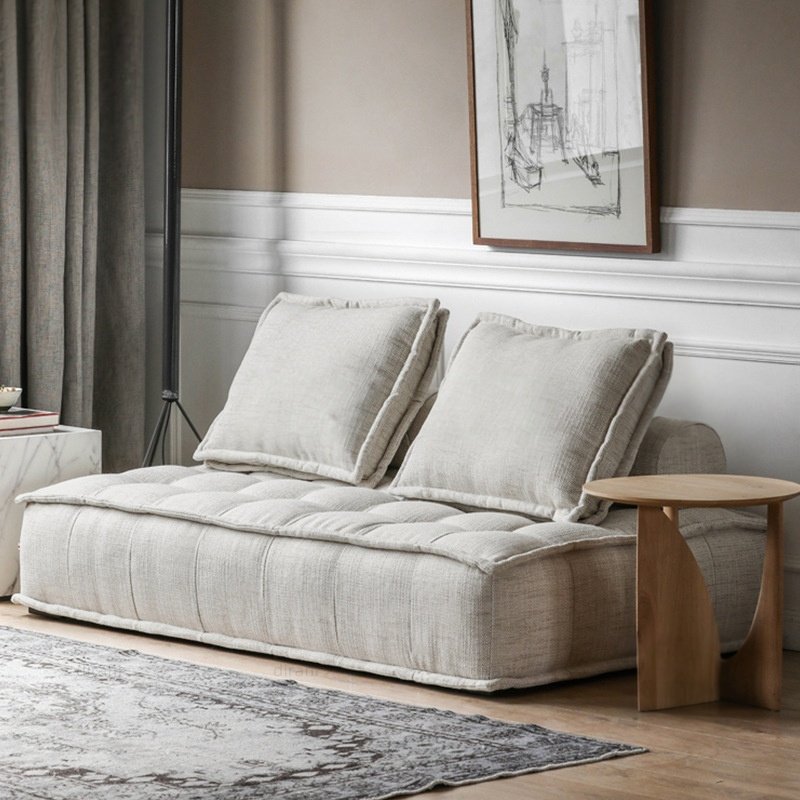 Modern linen cloth hotel room sofa set lounge furniture modular sectional luxury home living room sofas