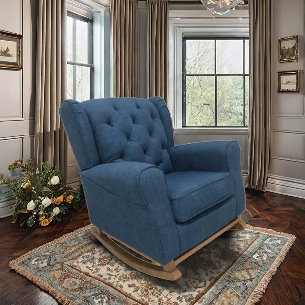 Luxury Metal Relax Furniture Reclining Chesterfield Rocker Chair Set for Bedroom Living Room & Mall for Comfort & Style
