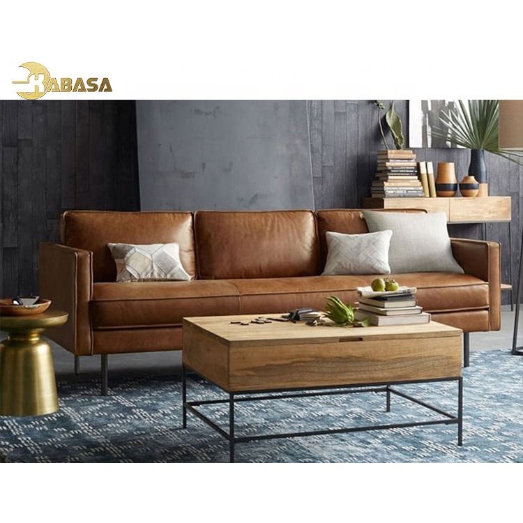 French design loveseat dark brown leather sofas sectionals living room couch