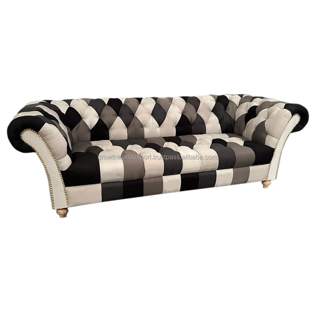 Modern Multi Color 3 Seater Tufted Chesterfield Leather designer Sofa Restaurant & Hotel 2024 Best Luxury Living Room Furniture