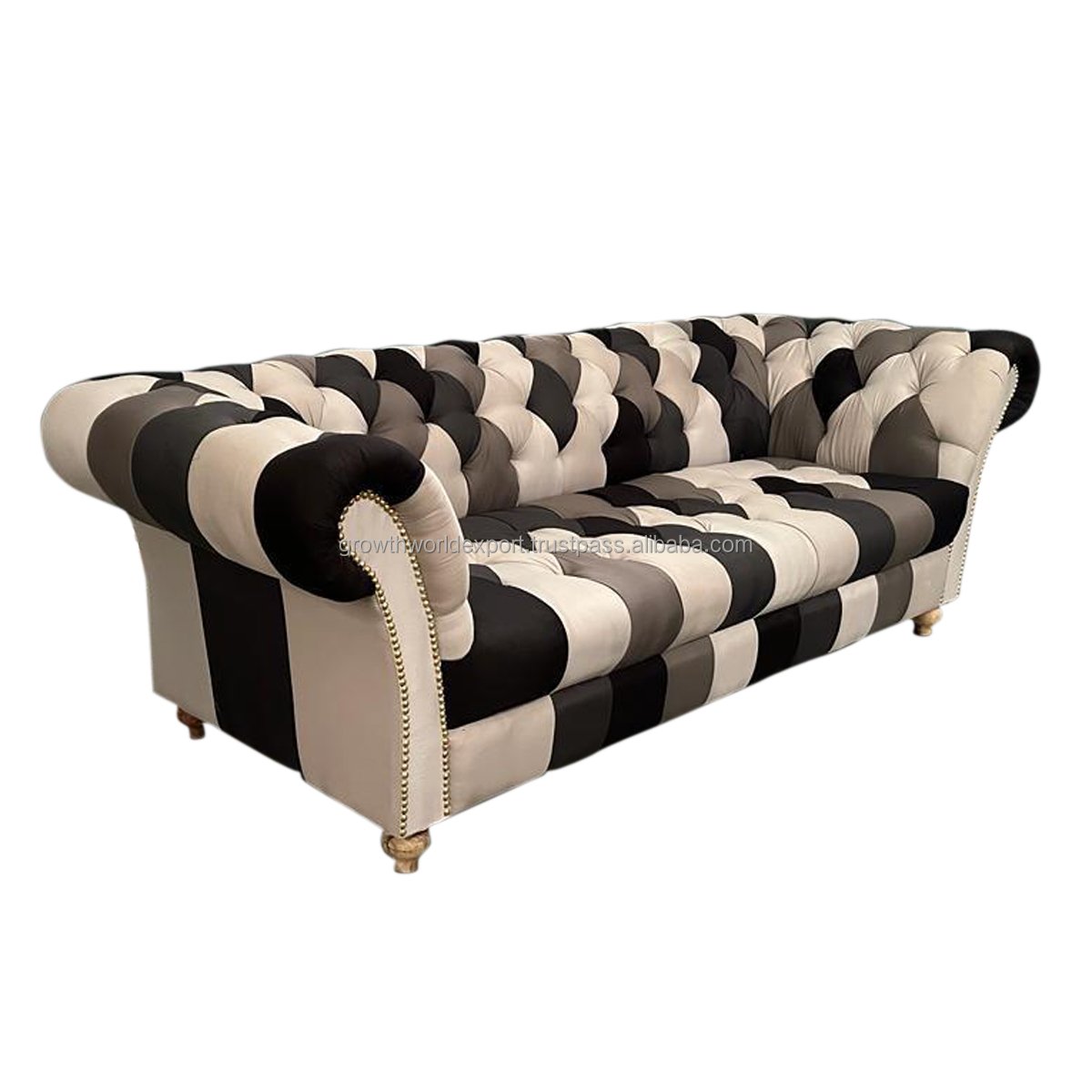 Modern Multi Color 3 Seater Tufted Chesterfield Leather designer Sofa Restaurant & Hotel 2024 Best Luxury Living Room Furniture