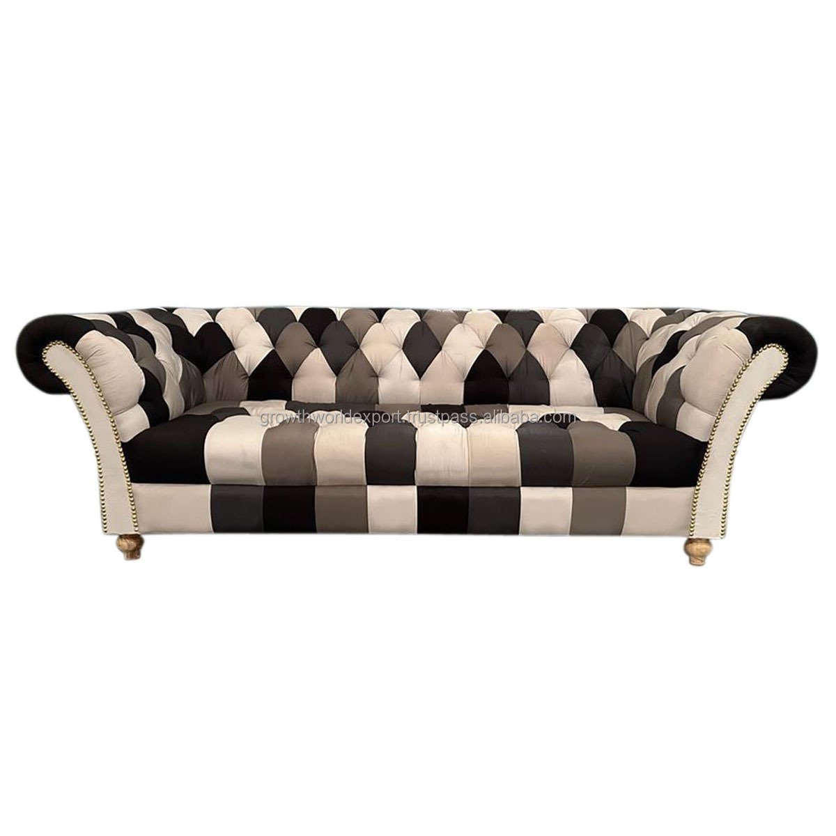 Modern Multi Color 3 Seater Tufted Chesterfield Leather designer Sofa Restaurant & Hotel 2024 Best Luxury Living Room Furniture