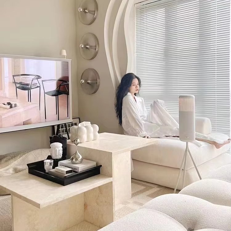 Korean Corduroy Fabric Modular Sofa Set with Tufted Extendable Feature for Home Dining Hotel Hall Villa Apartment Mall Use