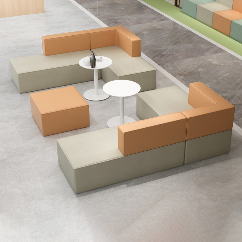 modern Office Customization Commercial beauty Reception Hair Salon Waiting Corner Sectional living Room Sofa