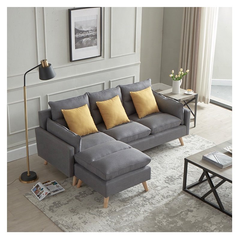 Modern Living Room Sofas 20APSA008-1.8M 2 Seat Sofa with Stool